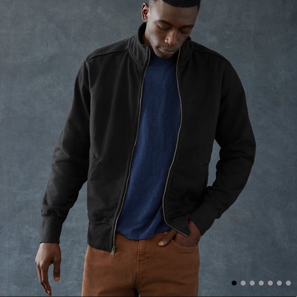 Express Full Zip Lined Wool Blend Moto or Collarless Bomber Jacket Coat - Picture 16 of 16